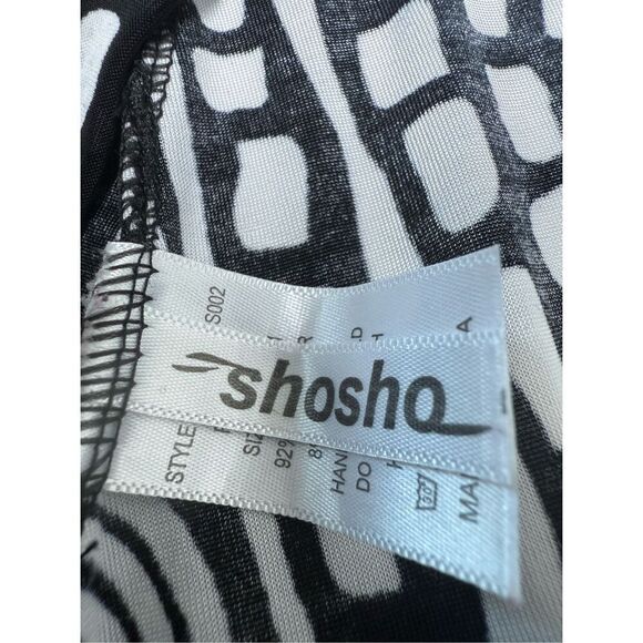 Sho Sho Women's Black White Patterned Pants Wide Leg Elastic Waist Size S/M Note - Picture 9 of 14